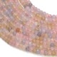 Fiada de Contas de Jade Rosa Claro Rondelle Facetadas 4x3mm 118 Contas