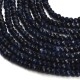 Fiada de Contas Jade Natural Azul Meia-Noite Rondelle Facetada 4x3mm