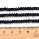 Fiada de Contas Jade Natural Azul Meia-Noite Rondelle Facetada 4x3mm