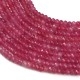 Fiada de Contas Jade Natural Carmesim Rondelle Facetada 4x3mm Fiada de Contas Jade Natural Carmesim Rondelle Facetada 4x3mm