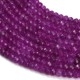 Fiada de Contas Jade Natural Roxa Rondelle Facetada 4x3mm