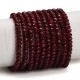 Fiada de Contas Jade Natural Vermelho Escuro Rondelle Facetada 4x3mm