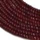 Fiada de Contas Jade Natural Vermelho Escuro Rondelle Facetada 4x3mm