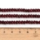 Fiada de Contas Jade Natural Vermelho Escuro Rondelle Facetada 4x3mm