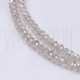 Fiada de Contas de Cristal Cinza Claro AB Rondelle Facetada 3x2mm Fiada de Contas de Cristal Cinza Claro AB Rondelle Facetada 3x2mm