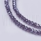 Fiada de Contas de Cristal Roxo AB Rondelle Facetada 3x2mm Fiada de Contas de Cristal Roxo AB Rondelle Facetada 3x2mm