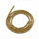 Fiada de Contas de Cristal Dourado Ábaco Facetada 2x1,5mm Fiada de Contas de Cristal Dourado Ábaco Facetada 2x1,5mm
