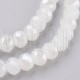Fiada de Contas de Cristal Rondelle Facetadas Branco Jade 6x5mm AB – 40cm Fiada de Contas de Cristal Rondelle Facetadas Branco Jade 6x5mm AB – 40cm