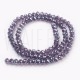 Fiada de Contas de Cristal Azul Ardósia Escuro Rondelle Facetada 6x4,5mm Fiada de Contas de Cristal Azul Ardósia Escuro Rondelle Facetada 6x4,5mm