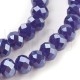 Fiada Cristal Facetado 6mm - Azul Royal Espelhado