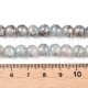 Fiada Contas de Vidro Craquelado Azul Claro Rondelle 8x7mm - Detalhes Prateados Fiada Contas de Vidro Craquelado Azul Claro Rondelle 8x7mm - Detalhes Prateados