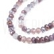 Fiada de Contas de Cristal Rosa Acastanhado Rondelle Facetada 3x2mm Fiada de Contas de Cristal Rosa Acastanhado Rondelle Facetada 3x2mm