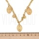 Fio Elo Oval 6mm c/ Pendentes Religiosos (Nossa Senhora - São Bento) - Aço Inoxidável 304 Dourado