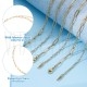 Kit DIY para Colares em Aço Inoxidável 304 Dourado - 10 Correntes + 6 Pendentes Kit DIY para Colares em Aço Inoxidável 304 Dourado - 10 Correntes + 6 Pendentes