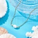 Colar em Aço Inoxidável 304 Dourado com Pendente de Pérola Natural de Água Doce
