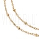 Colar Terço / Rosário Virgem Maria com Cruz 62cm em Aço Inoxidável 304 Dourado Colar Terço / Rosário Virgem Maria com Cruz 62cm em Aço Inoxidável 304 Dourado