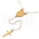 Colar/Terço Rosário com Crucifixo e Cristais 48,5cm em Aço Inoxidável 304 Colar/Terço Rosário com Crucifixo e Cristais 48,5cm em Aço Inoxidável 304
