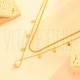 Colar Duplo em Aço Inoxidável 304 Dourado com Pendente Gota em Acrílico Branco Colar Duplo em Aço Inoxidável 304 Dourado com Pendente Gota em Acrílico Branco