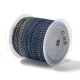 Fio Polycotton Acabamento Metálico 1.5mm - AZUL ESCURO /DOURADO Fio Polycotton Acabamento Metálico 1.5mm - AZUL ESCURO /DOURADO