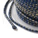 Fio Polycotton Acabamento Metálico 1.5mm - AZUL ESCURO /DOURADO Fio Polycotton Acabamento Metálico 1.5mm - AZUL ESCURO /DOURADO