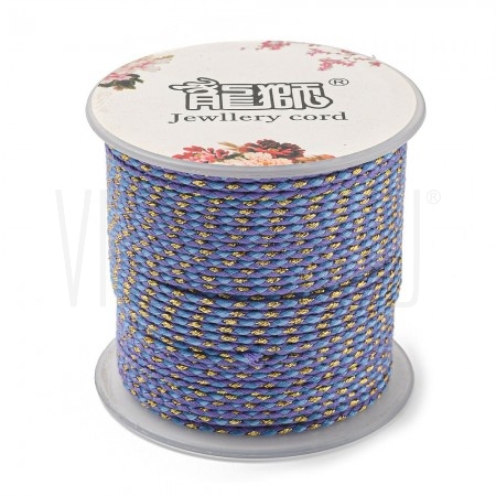 Fio Polycotton Acabamento Metálico 1.5mm - AZUL MÉDIO MIX