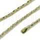 Fio Polycotton Acabamento Metálico 1.5mm - VERDE MIX/ DOURADO Fio Polycotton Acabamento Metálico 1.5mm - VERDE MIX/ DOURADO