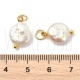 Pendente Pérola Natural Keshi Barroca Branca com Argola em Aço Inoxidável Dourado 16x10mm