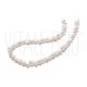 Fio de Pérolas Naturais de Água Doce Nugget 3,5-4,5mm Branco Antigo