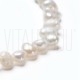 Fio de Pérolas Naturais de Água Doce Nugget 3,5-4,5mm Branco Antigo