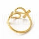 Anel Ajustável Ankh (Cruz Egípcia) em Aço Inoxidável 304 Dourado – 16,7mm