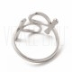 Anel Ajustável Ankh (Cruz Egípcia) em Aço Inoxidável 304 Prateado – 16,7mm