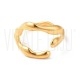 Anel Orgânico em Aço Inoxidável 304 Ouro 18K