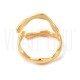 Anel Orgânico em Aço Inoxidável 304 Ouro 18K