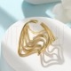 Anel Ajustável Ondulado 27mm em Aço Inoxidável 304 Ouro 18K Anel Ajustável Ondulado 27mm em Aço Inoxidável 304 Ouro 18K