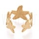Anel Ajustável Estrela-do-Mar em Aço Inoxidável 304 Dourado 15mm