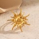 Anel Ajustável Sol em Aço Inoxidável 304 Dourado – 18mm