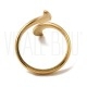 Anel Ajustável Cruzado em Aço Inoxidável 304 Dourado – 17mm