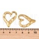 Pendente/Entremeio Coração Martelado 29x22mm em Aço Inoxidável 304 Ouro 18K