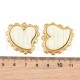 Pendente Coração em Aço Inoxidável 304 Dourado com Esmalte Bege (Baking Paint) 30,5x31x6mm para Bijuteria Pendente Coração em Aço Inoxidável 304 Dourado com Esmalte Bege (Baking Paint) 30,5x31x6mm para Bijuteria