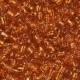 Pack missangão 4mm - Laranja Translucido Miolo Prateado