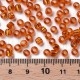 Pack missangão 4mm - Laranja Translucido Miolo Prateado