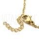 Conjunto Coração Colar, Pulseira e Brincos em Aço Inoxidável 304 Dourado