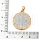 Medalha São Bento em Relevo 26mm - Aço inox - Borda Dourada