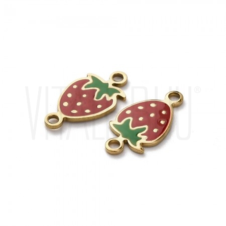 Conector Morango com Esmalte e...