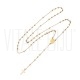 Colar Terço Nossa Senhora com Cruz 60cm em Aço Inoxidável 304 Dourado