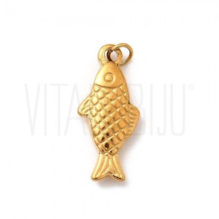 Pendente Peixe 20,5x9mm - Aço ...