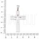 Pendente Cruz Recortada 42,5x28mm em Aço Inoxidável 304 Prateado Pendente Cruz Recortada 42,5x28mm em Aço Inoxidável 304 Prateado