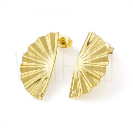 Base Brinco 25x12mm - Aço Inoxidável 304 Dourado