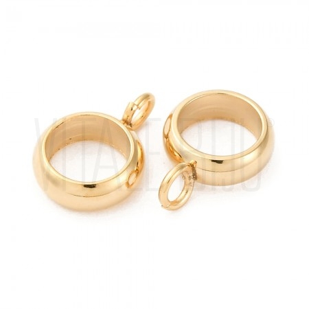 Argola para Pendente em Aço Inoxidável 304 Dourado 9,5x7x3mm Diâmetro Interior 5mm
