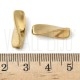 Conta em Aço Inoxidável 304 Banho Ouro 18K Torcida 18x6x6mm Furo 1,8mm